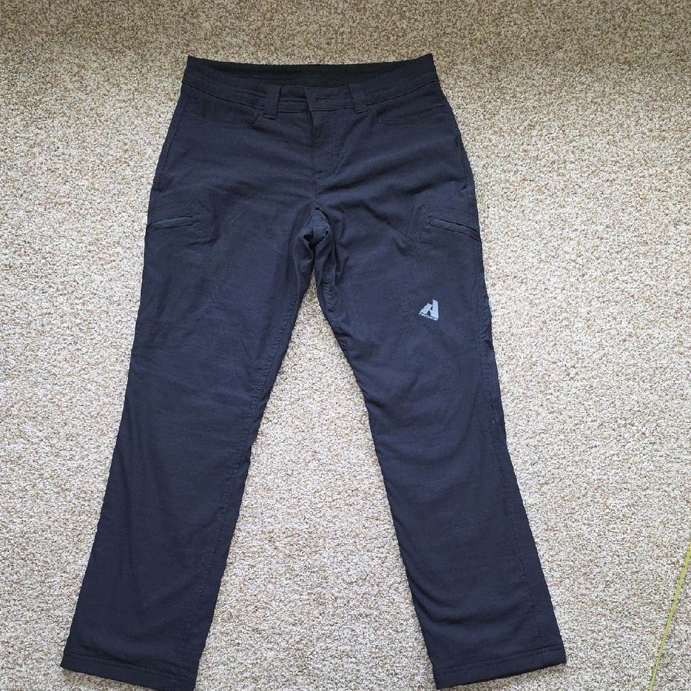 Eddie Bauer Women's First Ascent Guide Pro Black Fleece Lines Pants Size P6